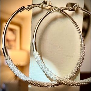 ❤️Beautiful sterling hoop earrings 💕